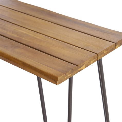 Outdoor Modern Industrial 3 Piece Acacia Wood  